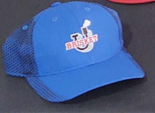 Hat-Royal Blue Hex Print w/ BrisketU logo